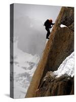 Mountaineer, Climber, Mont Blanc Range, French Alps, France, Europe-Richardson Peter-Stretched Canvas