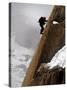 Mountaineer, Climber, Mont Blanc Range, French Alps, France, Europe-Richardson Peter-Stretched Canvas