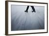 Mountaineer Walks Along a Wind Swept Ridge in Western Montana-Steven Gnam-Framed Photographic Print