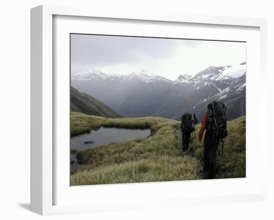 Mountaineering in New Zealand-David D'angelo-Framed Photographic Print