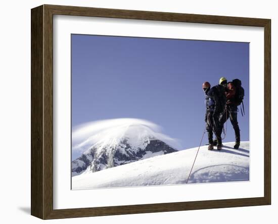 Mountaineering in New Zealand-David D'angelo-Framed Photographic Print