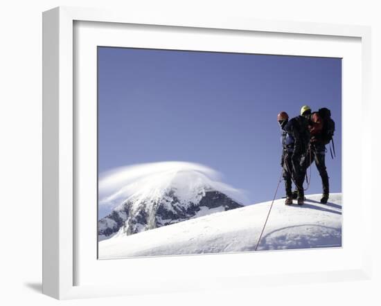 Mountaineering in New Zealand-David D'angelo-Framed Photographic Print