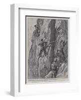 Mountaineering in the Tyrol, a Hazardous Climb on the Dolomites-William T. Maud-Framed Giclee Print