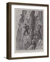 Mountaineering in the Tyrol, a Hazardous Climb on the Dolomites-William T. Maud-Framed Giclee Print