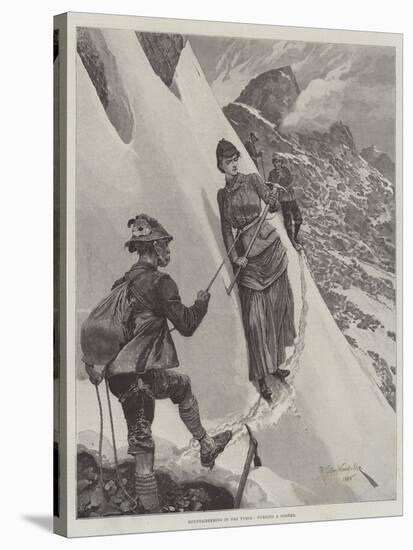 Mountaineering in the Tyrol, Turning a Corner-Richard Caton Woodville II-Stretched Canvas