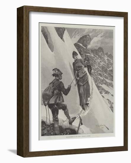 Mountaineering in the Tyrol, Turning a Corner-Richard Caton Woodville II-Framed Giclee Print