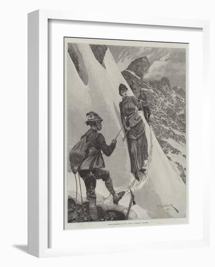 Mountaineering in the Tyrol, Turning a Corner-Richard Caton Woodville II-Framed Giclee Print