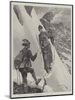 Mountaineering in the Tyrol, Turning a Corner-Richard Caton Woodville II-Mounted Giclee Print