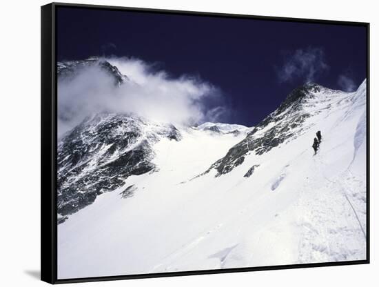 Mountaineering on Mt. Everest Southside-Michael Brown-Framed Stretched Canvas