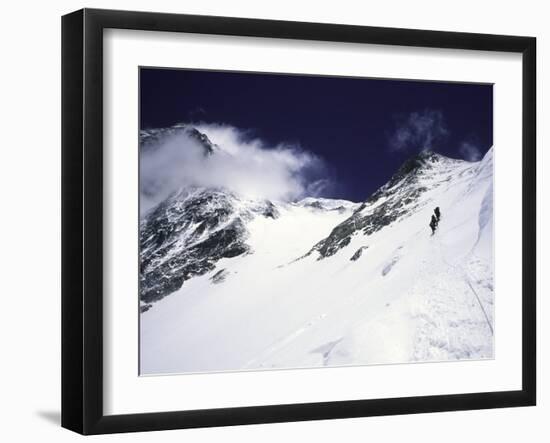 Mountaineering on Mt. Everest Southside-Michael Brown-Framed Premium Photographic Print