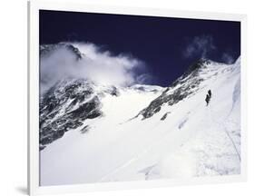 Mountaineering on Mt. Everest Southside-Michael Brown-Framed Premium Photographic Print