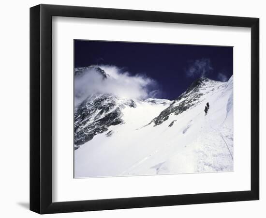 Mountaineering on Mt. Everest Southside-Michael Brown-Framed Photographic Print