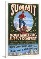 Mountaineering Supplies - Vintage Sign-Lantern Press-Framed Art Print