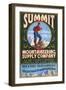 Mountaineering Supplies - Vintage Sign-Lantern Press-Framed Art Print