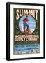 Mountaineering Supplies - Vintage Sign-Lantern Press-Framed Art Print