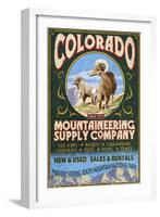 Mountaineering Supply - Rocky Mountain National Park-Lantern Press-Framed Art Print