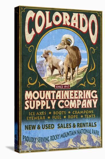 Mountaineering Supply - Rocky Mountain National Park-Lantern Press-Stretched Canvas