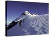 Mountaineering Through Untouched Snow, New Zealand-Michael Brown-Stretched Canvas