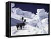 Mountaineering up Khumbu Ice Fall-Michael Brown-Framed Stretched Canvas