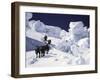 Mountaineering up Khumbu Ice Fall-Michael Brown-Framed Photographic Print