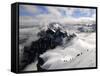 Mountaineers and Climbers, Mont Blanc Range, French Alps, France, Europe-Richardson Peter-Framed Stretched Canvas