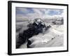 Mountaineers and Climbers, Mont Blanc Range, French Alps, France, Europe-Richardson Peter-Framed Photographic Print