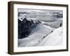 Mountaineers and Climbers, Mont Blanc Range, French Alps, France, Europe-Richardson Peter-Framed Photographic Print