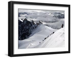 Mountaineers and Climbers, Mont Blanc Range, French Alps, France, Europe-Richardson Peter-Framed Photographic Print