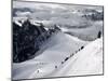 Mountaineers and Climbers, Mont Blanc Range, French Alps, France, Europe-Richardson Peter-Mounted Photographic Print