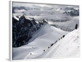 Mountaineers and Climbers, Mont Blanc Range, French Alps, France, Europe-Richardson Peter-Framed Photographic Print