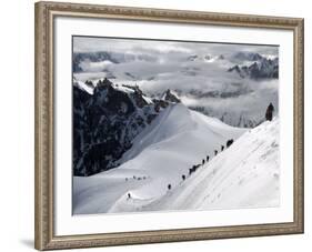 Mountaineers and Climbers, Mont Blanc Range, French Alps, France, Europe-Richardson Peter-Framed Photographic Print