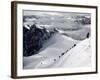 Mountaineers and Climbers, Mont Blanc Range, French Alps, France, Europe-Richardson Peter-Framed Photographic Print