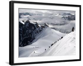 Mountaineers and Climbers, Mont Blanc Range, French Alps, France, Europe-Richardson Peter-Framed Photographic Print