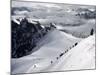 Mountaineers and Climbers, Mont Blanc Range, French Alps, France, Europe-Richardson Peter-Mounted Photographic Print
