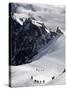 Mountaineers and Climbers, Mont Blanc Range, French Alps, France, Europe-Richardson Peter-Stretched Canvas