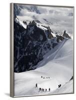 Mountaineers and Climbers, Mont Blanc Range, French Alps, France, Europe-Richardson Peter-Framed Photographic Print