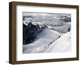 Mountaineers and Climbers, Mont Blanc Range, French Alps, France, Europe-Richardson Peter-Framed Photographic Print