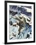 Mountaineers Falling to Their Death-null-Framed Giclee Print