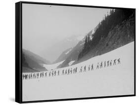 Mountaineers in the North Cascades, ca. 1909-Ashael Curtis-Framed Stretched Canvas