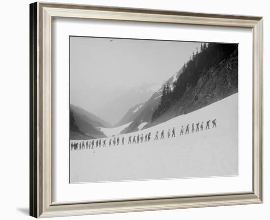 Mountaineers in the North Cascades, ca. 1909-Ashael Curtis-Framed Giclee Print