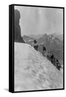 Mountaineers in the North Cascades, ca. 1909-Ashael Curtis-Framed Stretched Canvas