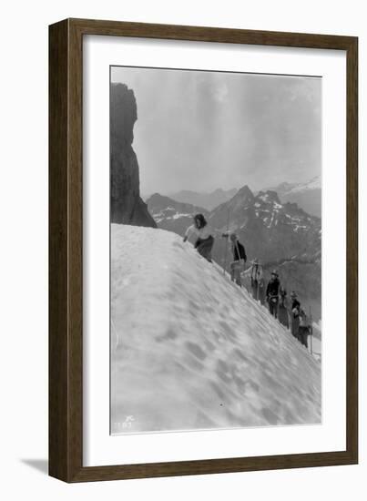 Mountaineers in the North Cascades, ca. 1909-Ashael Curtis-Framed Giclee Print