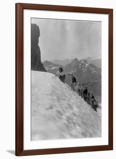 Mountaineers in the North Cascades, ca. 1909-Ashael Curtis-Framed Giclee Print