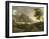 Mountainous Landscape Bathed in the Sea; the Rainbow-Pierre Henri de Valenciennes-Framed Giclee Print