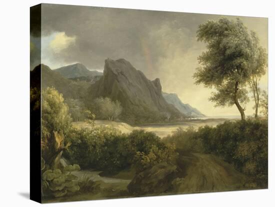 Mountainous Landscape Bathed in the Sea; the Rainbow-Pierre Henri de Valenciennes-Stretched Canvas