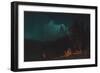 Mountainous Landscape by Moonlight-Albert Bierstadt-Framed Giclee Print