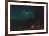 Mountainous Landscape by Moonlight-Albert Bierstadt-Framed Giclee Print