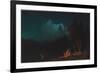 Mountainous Landscape by Moonlight-Albert Bierstadt-Framed Giclee Print