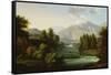 Mountainous Landscape (Oil on Canvas)-Alexandre Hyacinthe Dunouy-Framed Stretched Canvas