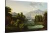 Mountainous Landscape (Oil on Canvas)-Alexandre Hyacinthe Dunouy-Stretched Canvas